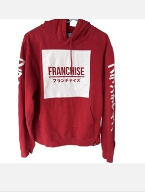 Franchise Japanese Red Hoodie  Men SZ S Los Angeles Apparel